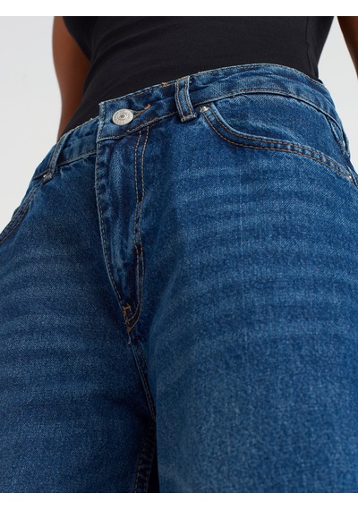 Dilvin 71747 Düşükbel Baggy Denim Pantolon Tint