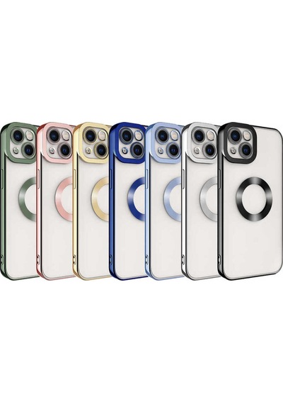 Apple İphone 14 Uyumlu Logo Gösteren Kamera Korumalı Renkli Tasarım Kılıf