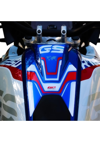GP Kompozit BMW R 1200 GS 2013-2024 Uyumlu Tank Pad Mavi-Kırmızı