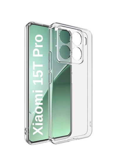 Xiaomi 15t Pro Uyumlu Silikon Kılıf - Kamera Korumalı Esnek Pastel Renk Kapak - Şeffaf Şeffaf