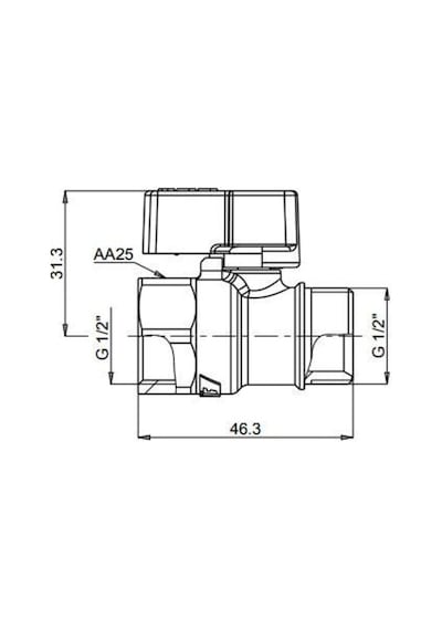 Eca 1/2 Mini Küresel Valf Mavi Volanlı 602122003