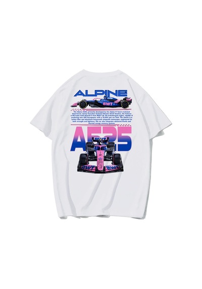 Brz Collectıon Brz Collection Unisex Oversize Alpine A525 T-shirt Beyaz