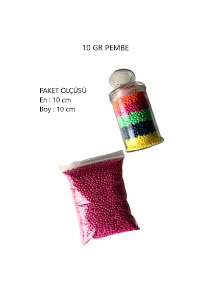 Atermit Epp Renkli Boncuk Köpük Aksesuar 10 Gr - Pembe