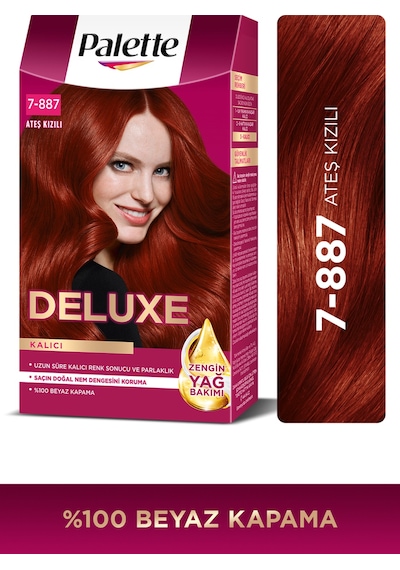 Palette Deluxe Yoğun Renkler 7 - 887 Ateş Kızılı Saç Boyası (455871823)