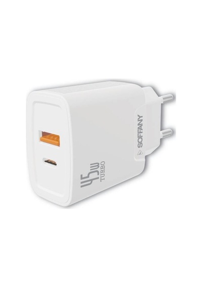 45w Type-c + Usb Şarj Cihazı Adaptör İkili Şarj Başlığı