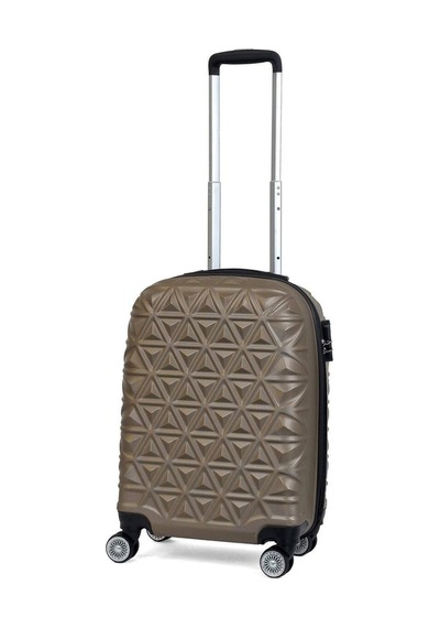 Reymond Luggage Piramit Desen ABS Seyahat Valizi, Canyon Serisi,  Gold - Kabin Boy Gold
