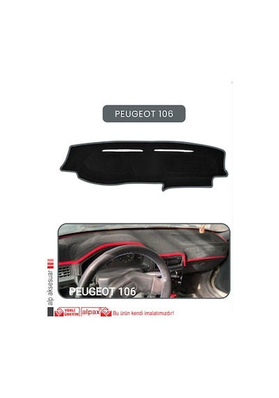 Peugeot 106 Torpido Koruma Halısı Gri Kenar