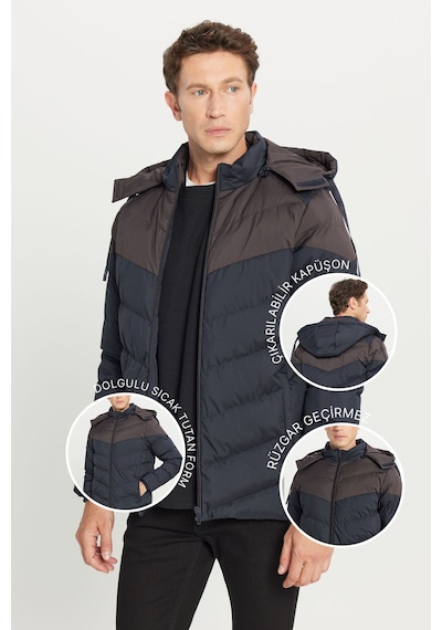 AC&Co / Altınyıldız Classics Erkek Lacı Kahve Standart Fit Normal Kesim Dik Yaka Kapüşonlu Yan Cepli Kaban Lacı Kahve AC&Co / Altınyıldız Classics Erkek Lacı Kahve Standart Fit Normal Kesim Dik Yaka Kapüşonlu Yan Cepli Kaban Lacı Kahve