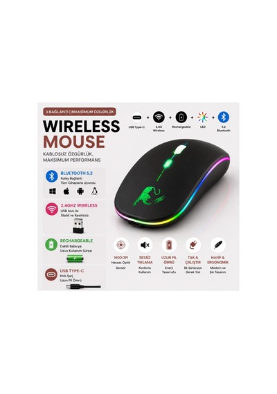 Jng-5012m Kablosuz Şarjlı Mouse Çift Modlu Bluetooth Ve 2.4 Ghz Usb Wireless Rgb Led Işıklı Telefon Tablet Bilgisayar Uyumlu 1600 Dpi Sessiz Click Mouse Diğer Jng-5012m Kablosuz Şarjlı Mouse Çift Modlu Bluetooth Ve 2.4 Ghz Usb Wireless Rgb Led Işıklı Telefon Tablet Bilgisayar Uyumlu 1600 Dpi Sessiz Click Mouse Diğer