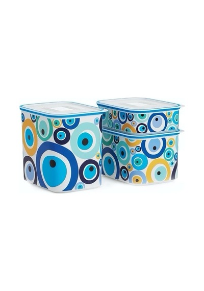 Tupperware Su Nazar Boncuk Set 3'Lü Saklama Kabı