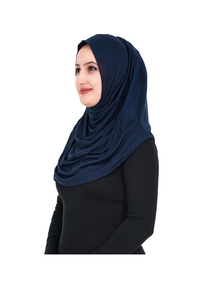 Sensu Tesettür Hazır Türban Pileli Pratik Namaz Örtüsü Lacıvert Sensu Tesettür Hazır Türban Pileli Pratik Namaz Örtüsü Lacıvert