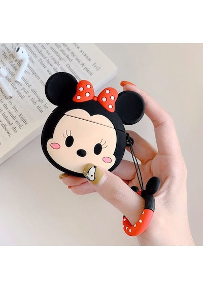 Microsonic Apple Uyumlu AirPods 4.nesil / Anc Kılıf Cartoon Figürlü Silikon Crtn-fgr-mne-mse Krem
