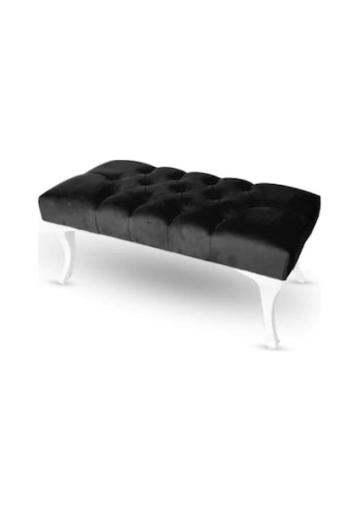 Kapitoneli Bench Puf Siyah