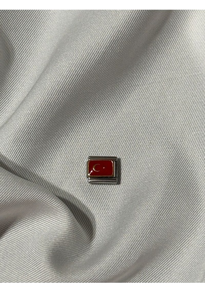 Paslanmaz Çelik Türk Bayrağı Charm Kırmızı