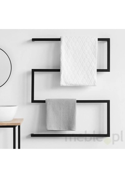 lyla concept Sakura Yılan Banyo Askısı Metal Tasarım Banyo Havluluğu Siyah Siyah