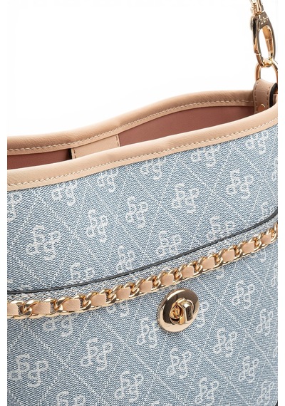 Silver & Polo Silver Polo Mavi - Ten Monogram Kadın Omuz Çantası Sp1284
