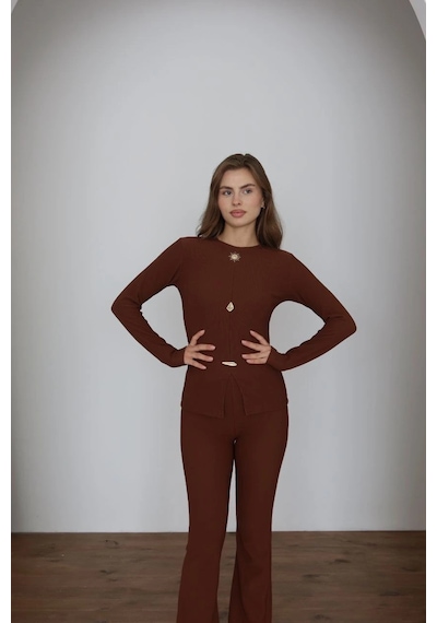 Kazax Ottoman Alt Üst Takım Kahve Pt510442 Kahve