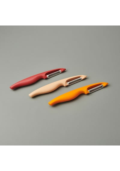Pirge Pure Line Dişli Soyacak 19cm Kırmızı Kırmızı