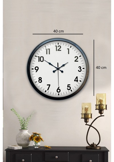 River World Duvar Saati Standart Metal Siyah 40 Cm Çok Renkli 37191367