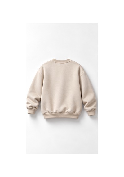 Overdo Kids Erkek Çocuk Kabarma Baskılı 2ip Sweatshirt Bej