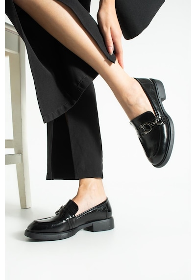 Kadın Toka Detaylı Günlük Loafer Teya - Siyah Siyah