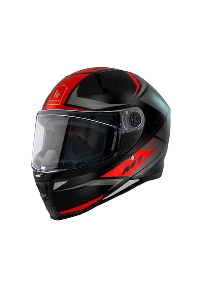 Mt Revenge 2 Hatax B5 Gloss Full Face Motosiklet Kaskı Kırmızı - Siyah