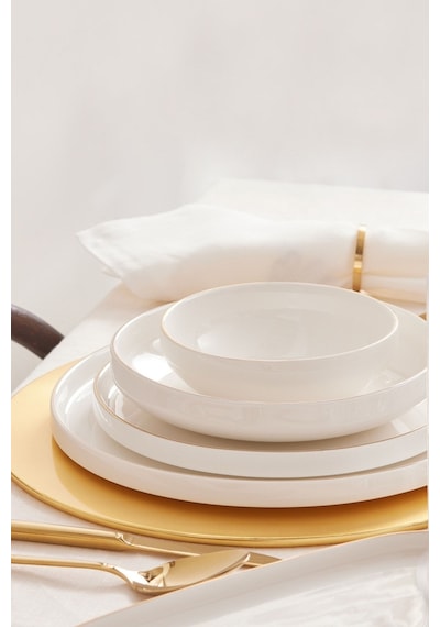 Karaca  Streamline Saturn Gold 59 Parça 12 Kişilik Porselen Yemek Takımı