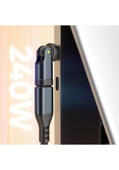 Alfais 0960 Usb Type-c Otg Çevirici Adaptör 540 Döner Pd240w 5a Şarj Veri Dönüştürücü 360 Derece Dönebilen Gövde Ve 180 Derece Bükülebilen Başlık İle Kablo Kırılmalarına Son