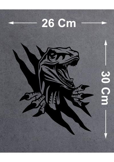 Dinazor Pençe Sticker - Araba Oto Motosiklet Karavan Cam Araç Sticker - 00225 30x26 Cm
