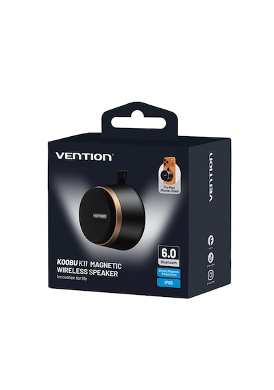 Vention K11 Manyetik Standlı Taşınabilir Bluetooth Hoparlör Siyah Vention Türkiye li