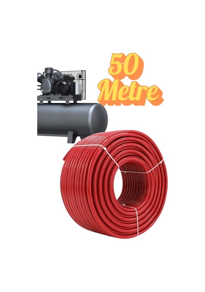50 Metre Kompresör Hava Hortumu 8 Mm Termo Hortum Kırmızı Thermo Hortum Basınca Dayanıklı Hortum
