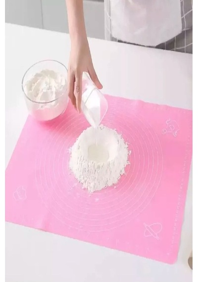 45x65 Cm Silikon Ölçekli Yapışmaz Hamur Açma Yoğurma Matı Baklava Börek Ekmek Mantı Hamuru Matı Sili Diğer