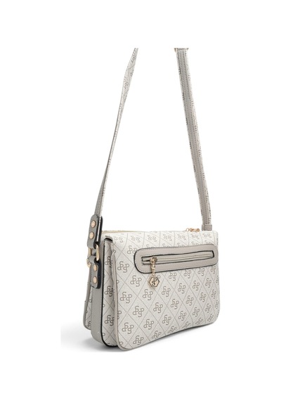 Silver & Polo Silver Polo A.gri - Gri Monogram Kadın Çapraz Çanta Sp784