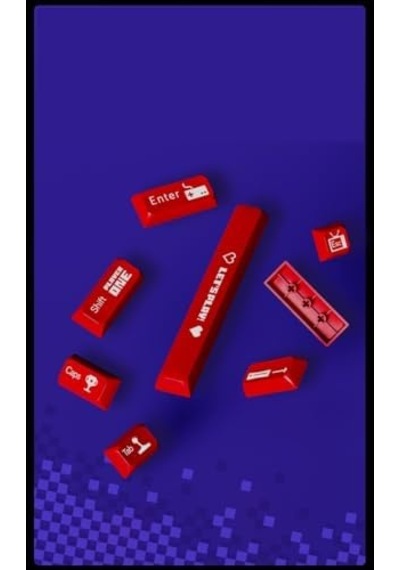Ajazz Ak870 Mc Kablolu Mekanik Oyun Klavyesi Kırmızı Klavye Red Switch