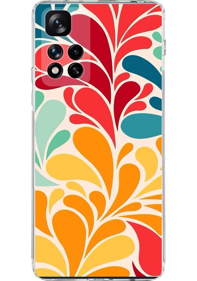 Xiaomi Redmi Note 11 Pro Plus İle Uyumlu 1mm Slim Fit Retro Colors 5 Baskılı Şeffaf Kılıf Şeffaf