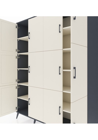 Hyperion Gardrop 10 Raflı 12 Kapaklı 176x44x221 Antrasit-aytaşı Aytaşı Hyperion Gardrop 10 Raflı 12 Kapaklı 176x44x221 Antrasit-aytaşı Aytaşı