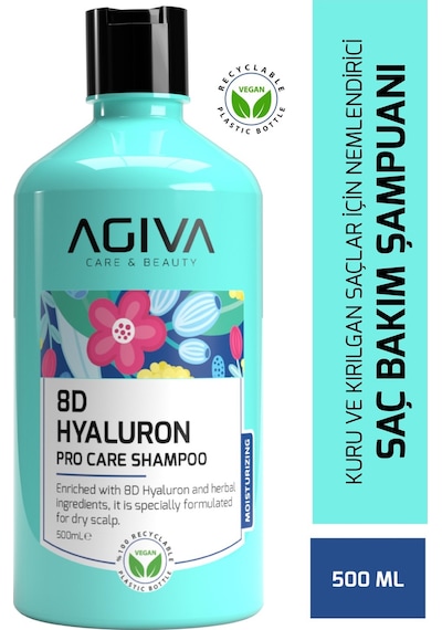 8d Hyaluron Kuru Ve Kırılgan Saçlar İçin Nemlendirici Saç Bakım Şampuanı-vegan