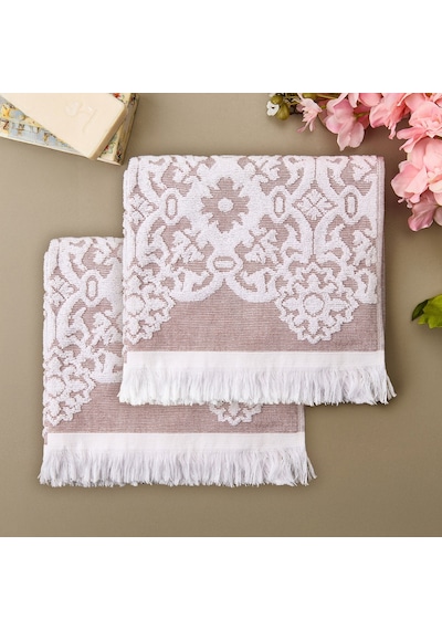Soft Cant 2'li Havlu Seti - Kahverengi - 30x30 Cm Renkli