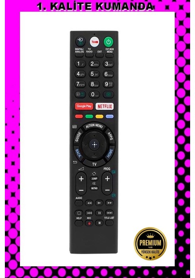 Uzaktan Kumanda 1.kalite Kumanda Mazamapp Huayu Sony Rml1676 Netflix Youtube Tuşlu Blisterli Lcd L