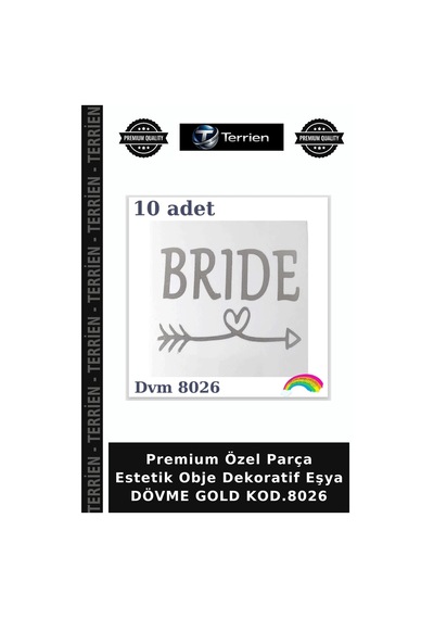 Premium Özel Parça Estetik Obje Dekoratif Eşya Dövme Gold Kod.8026