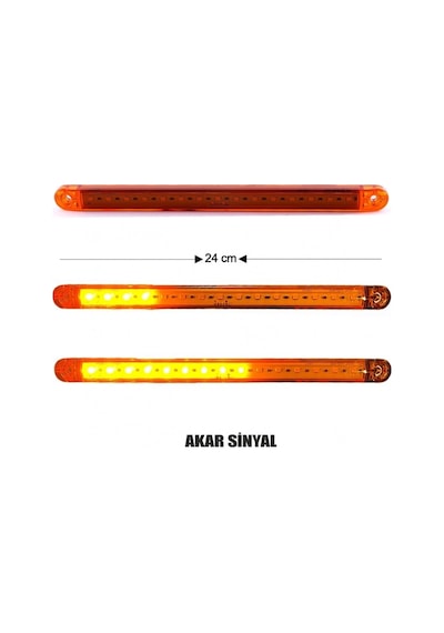 Ahmet Otomotiv Akar Sinyalli Led Lamba Sarı 12v-24v