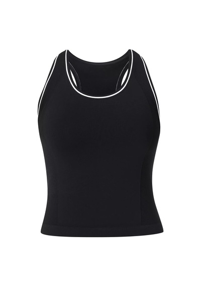 Sweaty Betty Sweaty Betty Athlete Crop Seamless Workout Kadın Siyah Koşu Tişört Blk Siyah