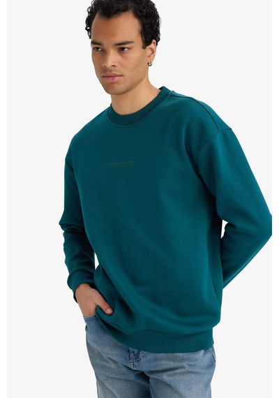 Defacto Boxy Fit Bisiklet Yaka İçi Yumuşak Tüylü Baskılı Sweatshirt X8282az25augn246 Yeşil-gn246 Defacto Boxy Fit Bisiklet Yaka İçi Yumuşak Tüylü Baskılı Sweatshirt X8282az25augn246 Yeşil-gn246