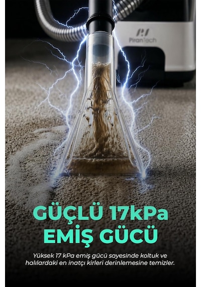 Ayrex Kt-503 Premium Koltuk & Halı Yıkama Makinesi 800w 17 Kpa