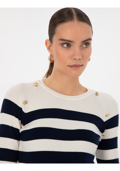 Pierre Cardin Kadın Ekru Kazak /triko 50316300-vr019 Ekru