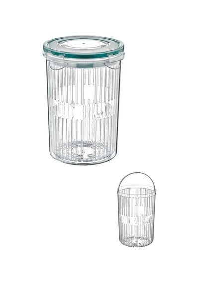 Süzgeçli Kilit Kapaklı Zeytin Turşu Saklama Kabı Mikrodalgada Kullanıılabilir 1500 Ml G-16 Plast Diğer