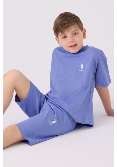 U.S. Polo Assn. Erkek Çocuk Lavanta Bermuda Takımı 5274-43687 Lavanta