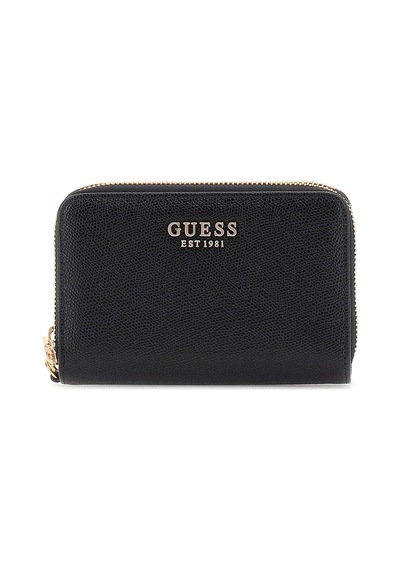 Guess Kadın Amorette Fermuarlı Deri Görünümlü Cüzdan - Siyah Siyah