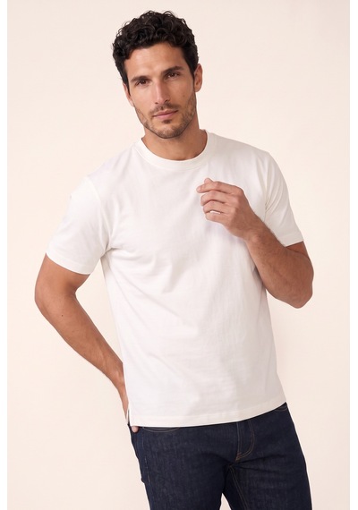 O Yaka Double Face T-shirt Jsco Ekru