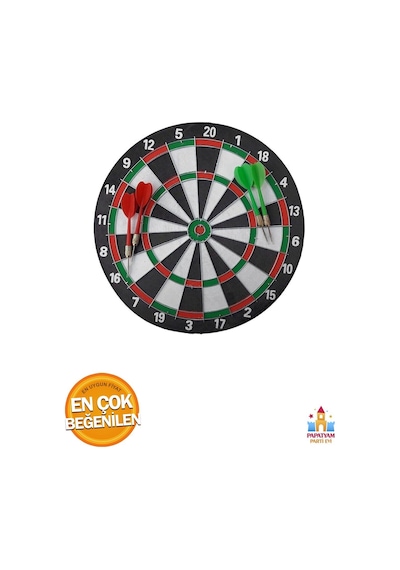 Orta Boy Dart Seti - 12'' Hedef Tahtası Ve 4 Oklu, Rakiplerle Mücadele İçin